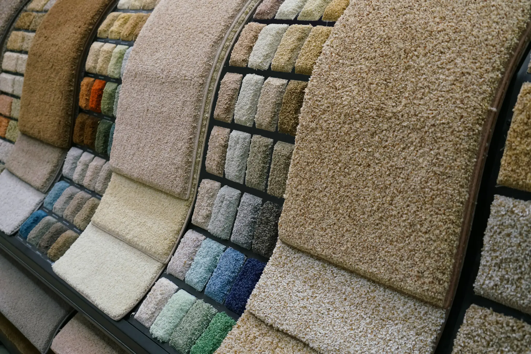 Carpet samples and showroom display